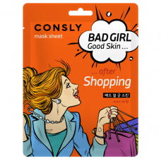 241429 Consly Тканевая маска BAD GIRL - Good Skin после активного шопинга, 23 мл.
