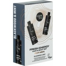 33840 ORGANIC SHOP Подарочный набор для мужчин Fresh Energy Hair and Body Set "Blackwood & Mint"