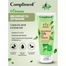 916110 Compliment Ecomania мицеллярный гель для умывания с соком алоэ, мятой и зеленым чаем, 200мл