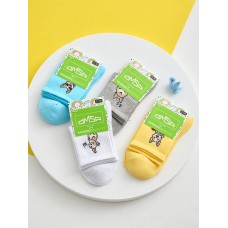 OMSA kids Calzino 21P73 с рисунком на резинке (Корги) Grigio Melange 35-38