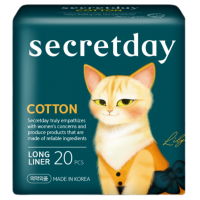 961501 SecretDay Прокладки женские ежедневные COTTON, Long Liner, 20 шт. 02.27