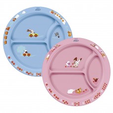 SCF702/01 AVENT Тарелка с разделителями для порций, 12 м+, голубая и розовая***
