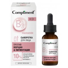 917636 Тимекс Compliment Сыворотка для лица ПРОТИВ МОРЩИН И ПИГМЕНТАЦИИ с ниацинамидом, витамином С