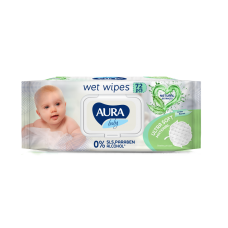 92403 AURA BABY Влажные салфетки детские 0+ с ромашкой big-pack с крышкой 72шт