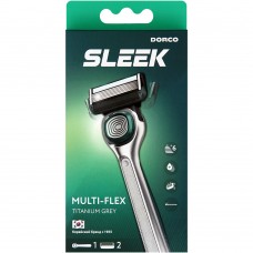 15691 DORCO DORCO SLEEK (станок + 2 кассеты SLEEK) система Multi-Flex 6 лезвий + триммер