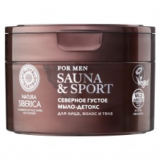 6709 Natura Siberica Sauna & Sport for men Густ. северное мыло-детокс для волос, лица и тела, 250 мл