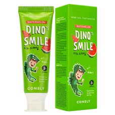 186203 Consly Детская гелевая зубная паста DINO's SMILE c ксилитом и вкусом арбуза, 60г