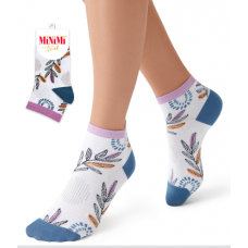 SNL-532415 Minimi Носки TREND 4210 с рисунком Листья Bianco/Militari 39-41