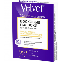 919258 Тимекс Velvet восковые полоски д/депиляции лица для чувствительной кожи 12шт