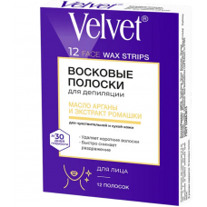 919258 Тимекс Velvet восковые полоски д/депиляции лица для чувствительной кожи 12шт