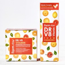 Подарочный набор для ухода за кожей Farmstay Пенка и Патчи Витамин Подарочный набор для ухода за кожей Farmstay Пенка и Патчи Витамин