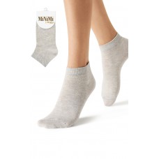 116053 Minimi Носки COTONE 1201 однотонный укороченный Grigio Chiaro Melange 39/41