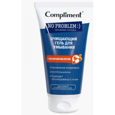 918435 Compliment No problem Гель для умывания Очищающий с янтарной кислотой, 200мл
