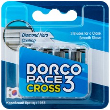 00123 DORCO TRC 1040 PACE CROSS 3 (4 шт.) кассеты с 3 лезвиями для станка CROSS