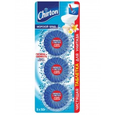 49949 CHIRTON Чистящая таблетка для унитаза Чиртон Морской Бриз 3-в-1