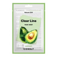 240279 Consly Смягчающая тканевая маска с экстрактом авокадо, 25 мл.