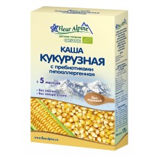 32074 Флёр Альпин - каша Органик кукурузная с пребиотиками гипоаллергенная, 5 мес.,175гр(серия)