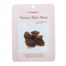 604817 FOODAHOLIC NATURE SKIN MASK #RED GINSENG Тканевая маска для лица с экстрактом красного женьше