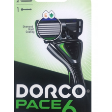 64586 DORCO SXA1002 Станок PACE 6 NEW (станок + 2 кассеты) сисема, 6 лезвий + 1 лезвие-триммер