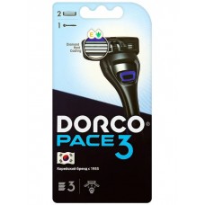 85765 DORCO PACE 3 NEW (станок + 2 кассеты), система с 3 лезвиями, TRA4002