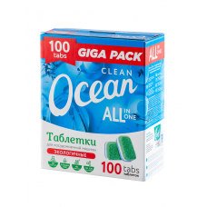 36821 Таблетки для посудомоечной машины OCEAN CLEAN  100 шт (1,8 кг)^