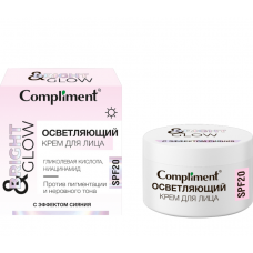 918473 Тимекс Compliment BRIGHT & GLOW осветляющий крем для лица с эффектом сияния, 50мл