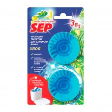 00795 Лаборатория Катрин Чистящее средство для унитаза SEP, таблетка для бачка Хвоя 2 шт * 50 г 00795 Лаборатория Катрин Чистящее средство для унитаза SEP, таблетка для бачка Хвоя 2 шт * 50 г