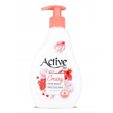 06852 ACTIVE Жидкое крем-мыло с витамином B5 "Ромашка и гранат", дозатор, 350 мл Pink