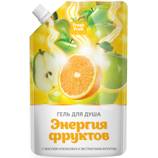 07423 FRESH FRUIT гель для душа "Энергия фруктов" с маслом апельсина и экстрактами фруктов, 200мл, ^