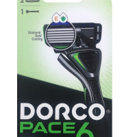 64586 DORCO SXA1002 Станок PACE 6 NEW (станок + 2 кассеты) сисема, 6 лезвий + 1 лезвие-триммер